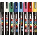 Set Posca Marker, diverse kleuren, afm PC-5M, lijndikte 2,5 mm, medium, 8 stuk/ 1 doos