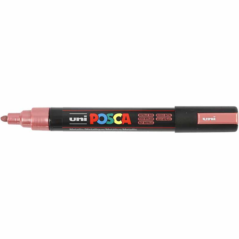 Posca Verfstift medium conische punt Metallic rood