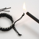 Armbanden, l: 20 cm, dikte 4 mm, 3 sets, zwart