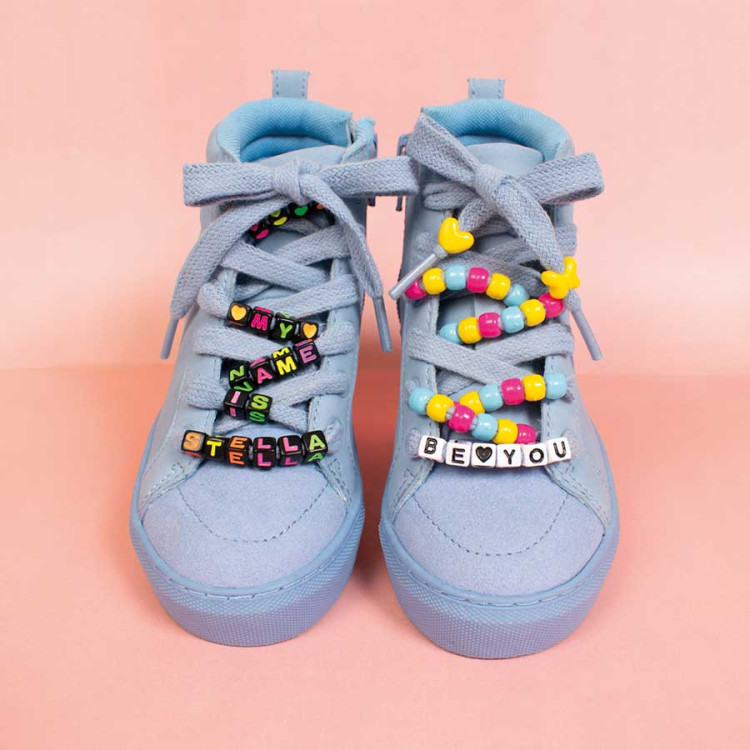 Letterkralen 6,5x6,5 mm -Zwart/Wit - 300stuks