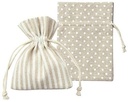 Stoffen zakken STRIPES & DOTS, 6 stuks, in 3 maten en motieven assorti