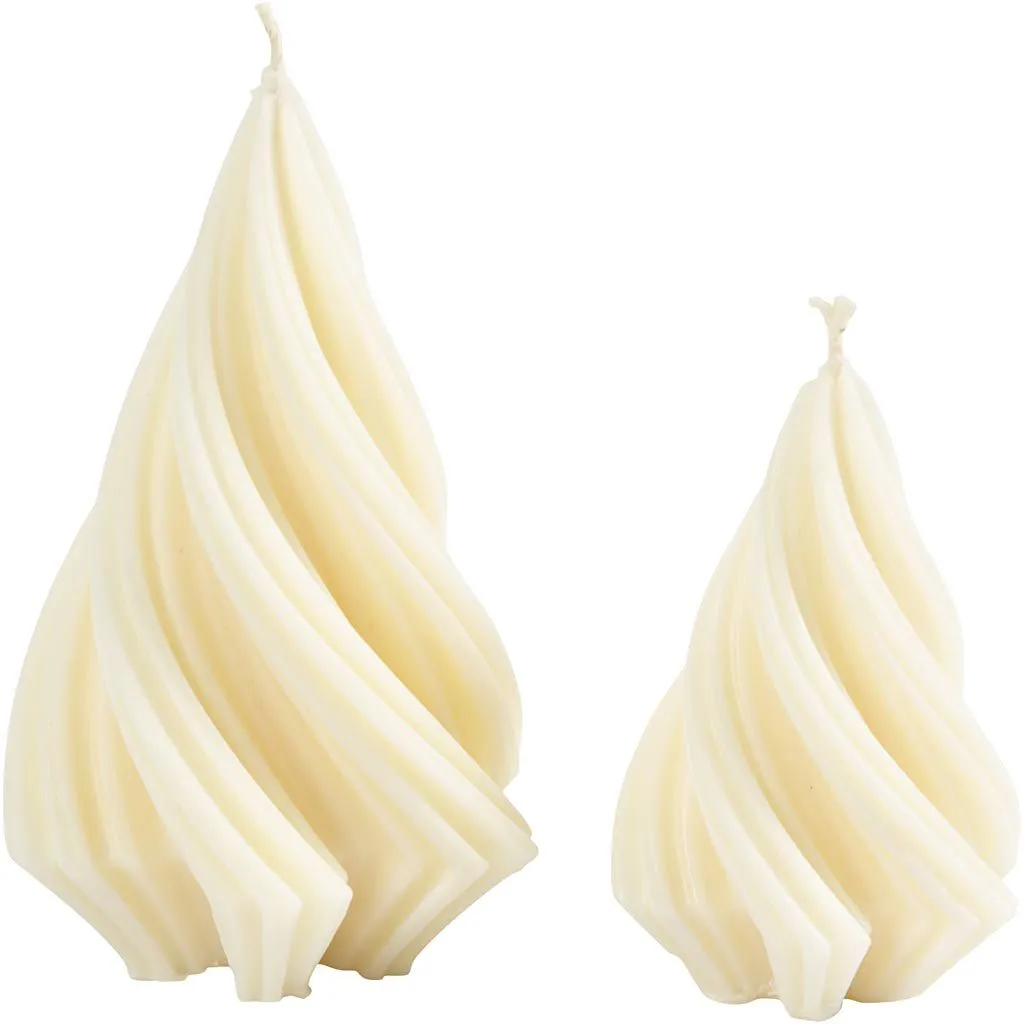 Siliconen Vorm, Kerstbomen, H: 8+11 cm, d 5+7 cm, 1x2stuk/ 1 doos