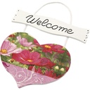 Hart met bord, afm 28x19 cm, dikte 5 mm, 1 stuk