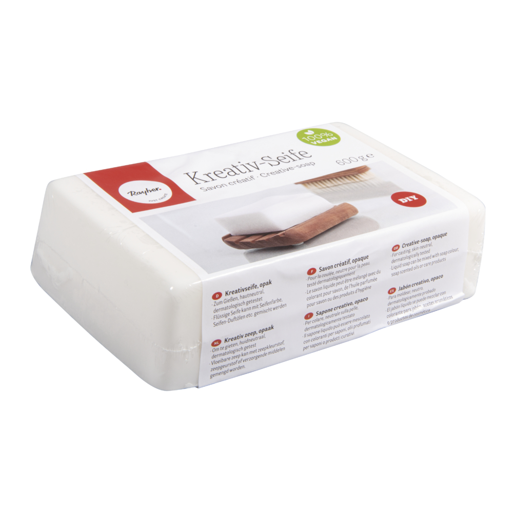 Kreativ zeep, opaak, blok 600g