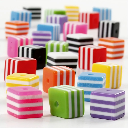 Kubus kralen plastic, afm 8x8 mm, gatgrootte 2,5 mm, 500 gr