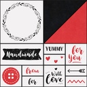 Houten stempels Kit HANDMATIG, incl. 11 stuks houten stempels en 2 inktkussens