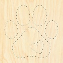 Yarn Picture 20x20cm - Hondenpoot