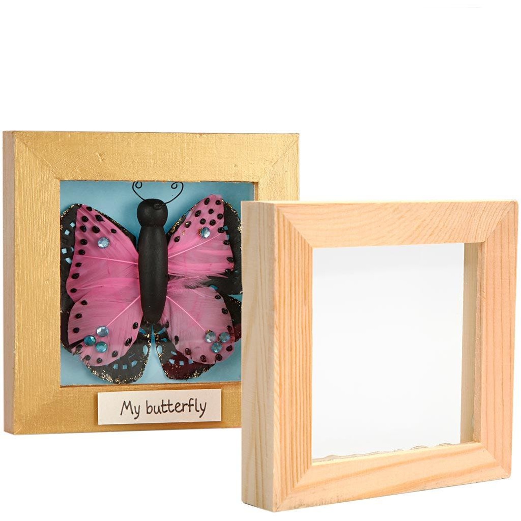 3D lijst met glas, diepte 2,5 cm, 12,3x12,3cm