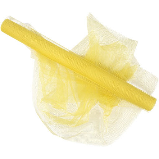 [CR44611] Tulle, L : 50 cm, jaune, 5 m/ 1 rouleau
