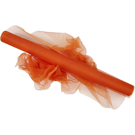 [CR44612] Tulle, L: 50 cm, orange, 5 m/ 1 rouleau