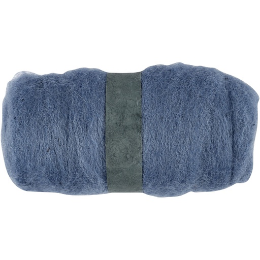 [CR451#850] Gekaarde Wol, hemelsblauw, 100 gr/ 1 bol