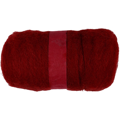 [CR451#870] Gekaarde Wol, warm red, 100 gr/ 1 bol