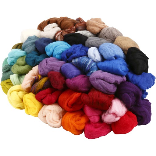 [CR45485] Merino wol 21 micron, kleuren assortiment - 20x20 gr