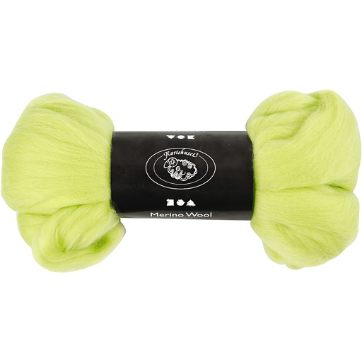 [CR46#031] Laine Mérinos, ép. 21 my, vert citron, 100 gr/ 1 Pq.