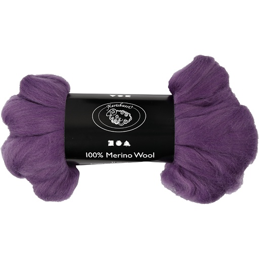 [CR46#042] Merino Wol, dikte 21 my, violet, 100 gr/ 1 doos