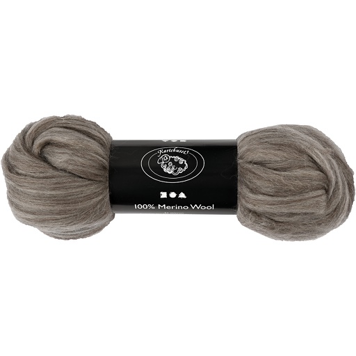 [CR46#051] Merino Wol, dikte 21 my, natural grey, 100 gr/ 1 doos