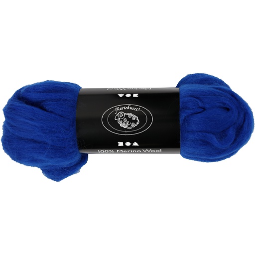 [CR46#056] Merino Wol, dikte 21 my, koningsblauw, 100 gr/ 1 doos