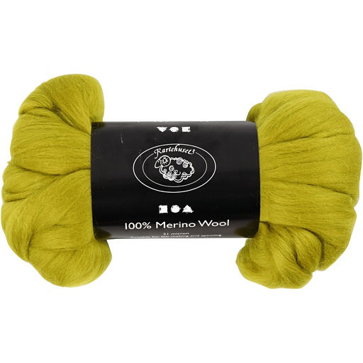 [CR46#057] Merino Wol, dikte 21 my, lemon, 100 gr/ 1 doos
