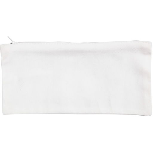 [CR499903] Trousse en coton, dim. 11x23 cm, 210 gr, blanc, 1 pièce