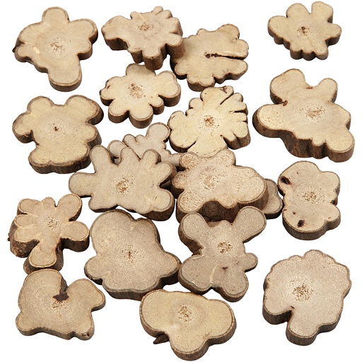 [CR502170] Mélange de bois, dim. 15-40 mm, ép. 5 mm, 230 gr/ 1 Pq.