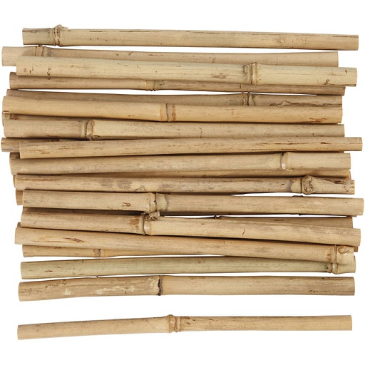 [CR50234] Stokken van bamboe, L: 20 cm, dikte 8-15 mm, 30 stuks