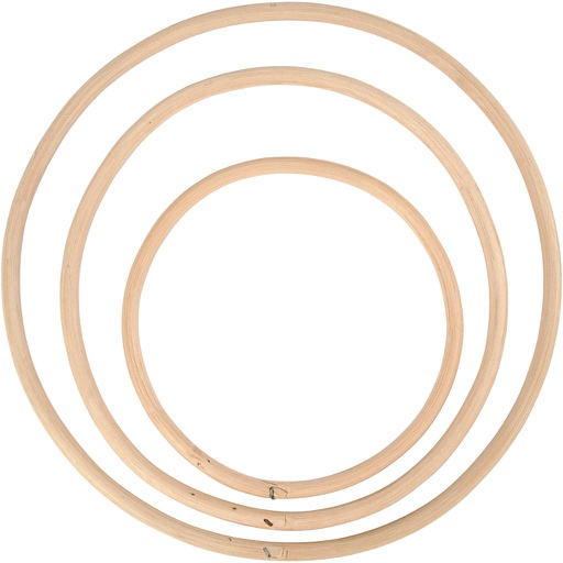 [CR50238] Anneau en bambou, d 15,3+20,3+25,5 cm, 3 pièces/ 1 set