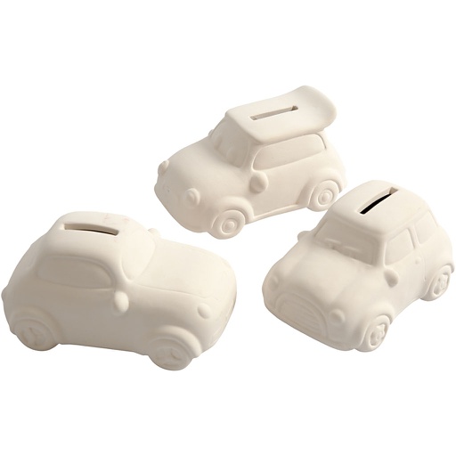 [CR50541] Spaarpot auto set, h: 5,5 cm, l: 12,5 cm - 12 stuks