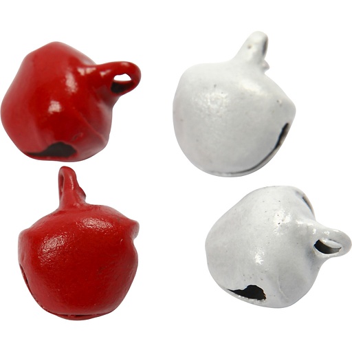 [CR510280] Belletjes, d 8 mm, rood/wit, 50 stuk/ 1 doos