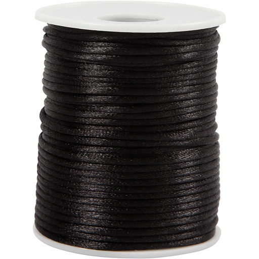 [CR515518] Satijnkoord, 2mm, 50m, zwart