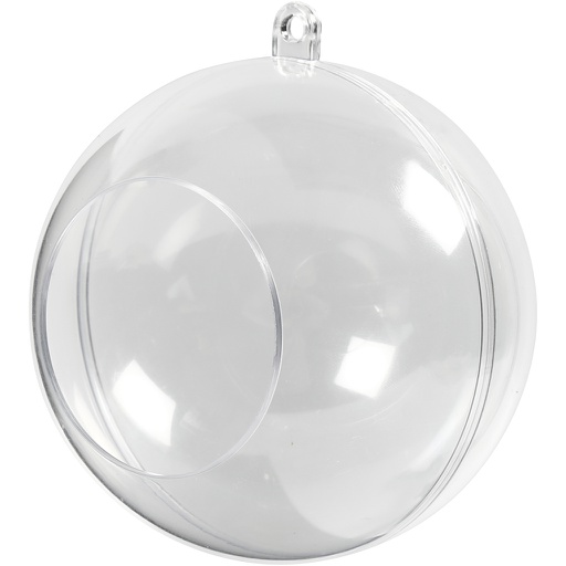 [CR52139] Deco ballen met opening, d: 8 cm, gatgrootte 4,5 cm, 5 stuks