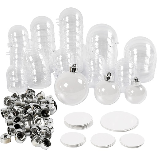 [CR52144] Deco ballen, d: 5+6+8 cm, 60 stuks