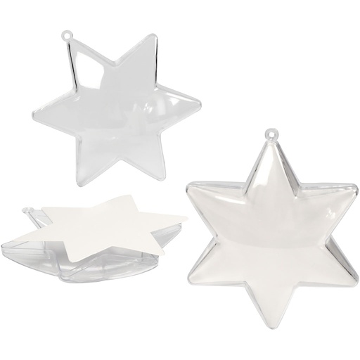 [CR52153] Deco ster 10 cm, 5 stuks