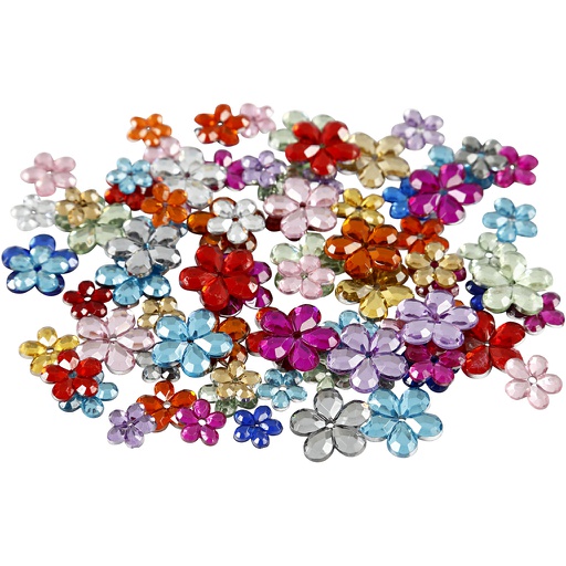 [CR522030] Pierre de strass, d: 6+10+12 mm, couleurs assorties, 252 pièce/ 1 Pq.