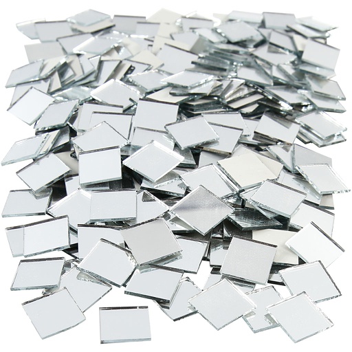 [CR52279] Tesselles de mosaïques miroirs, dim. 16x16 mm, ép. 1 mm, 500 pièces/ 1 Pq.