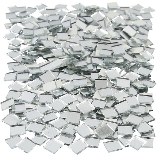 [CR52293] Mosaïques miroirs, dim. 10x10 mm, ép. 2 mm, 500 pièces