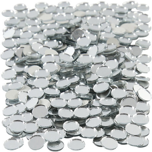 [CR52294] Tesselles de mosaïques miroirs, rond, d 10 mm, ép. 2 mm, 500 pièces/ 1 Pq.