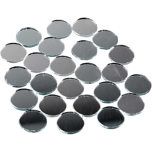 [CR52295] Tesselles de mosaïques miroirs, rond, d 18 mm, ép. 2 mm, 400 pièces/ 1 Pq.