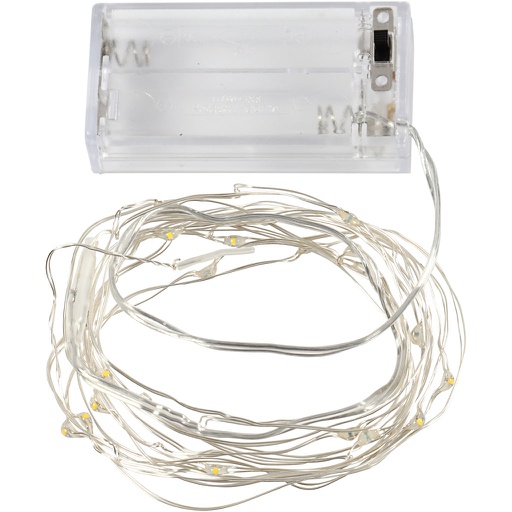 [CR52329] Guirlande LED, L : 3,15 m, argent, 1 pièce