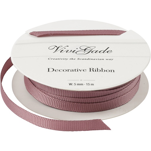 [CR52476] Ruban décoratif, L: 6 mm, rose, 15 m/ 1 rouleau