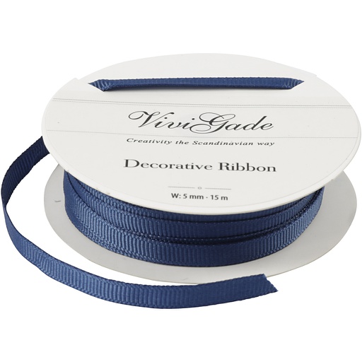 [CR52478] Ruban décoratif, L: 6 mm, bleu, 15 m/ 1 rouleau