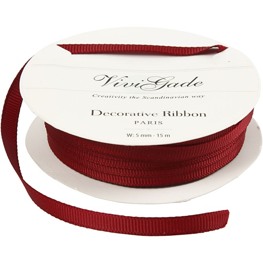 [CR52482] Decoratie lint, rood, B: 6 mm, 15 m/ 1 rol