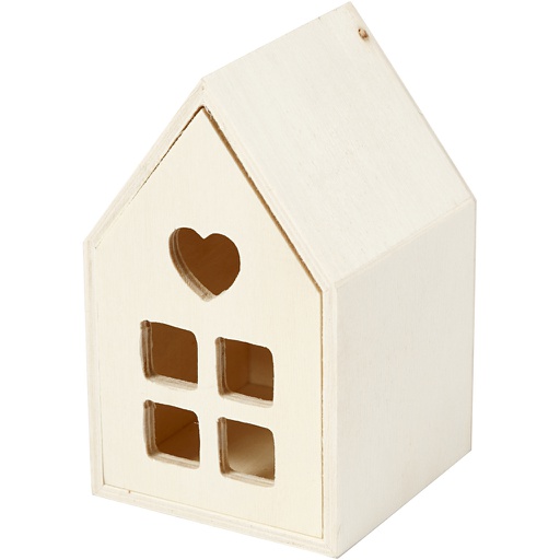 [CR54441] Maison avec tiroir, H : 10,8 cm, P: 6,8 cm, L : 6,8 cm, 1 pièce