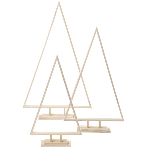 [CR55328] Kerstbomen, H: 40+50+60 cm, B: 22,5+29+35 cm, 3 stuk/ 1 doos
