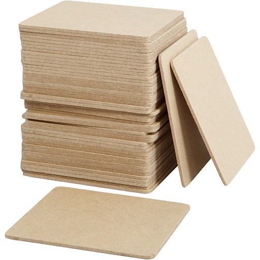[CR55761] Sous-verres 50 pieces , 10x10x0,3 cm - MDF