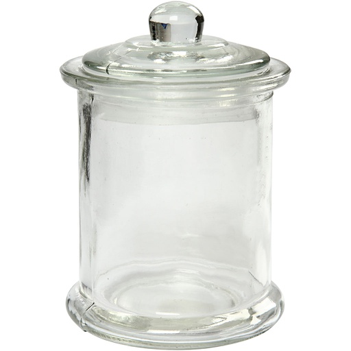[CR55782] Bocal avec couvercle, H: 14,5 cm, d: 8 cm, 10 pièce/ 1 boîte