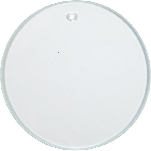 [CR55802] Glazen platen, Rond, d 7 cm, dikte 3 mm, 10 stuk/ 1 doos