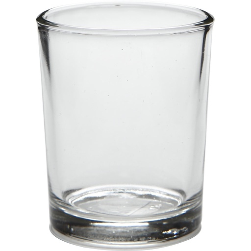 [CR55820] Bougeoir pour bougie chauffe-plat, H: 6,5 cm, d: 4,5-5,5 cm, 120 ml, 12 pièce/ 1 boîte