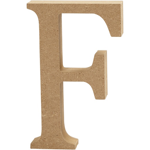 [CR563#15] Letter, F, H: 13 cm, dikte 2 cm, 1 stuk
