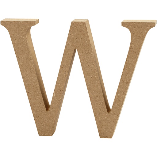 [CR563#32] Letter, W, H: 13 cm, dikte 2 cm, 1 stuk
