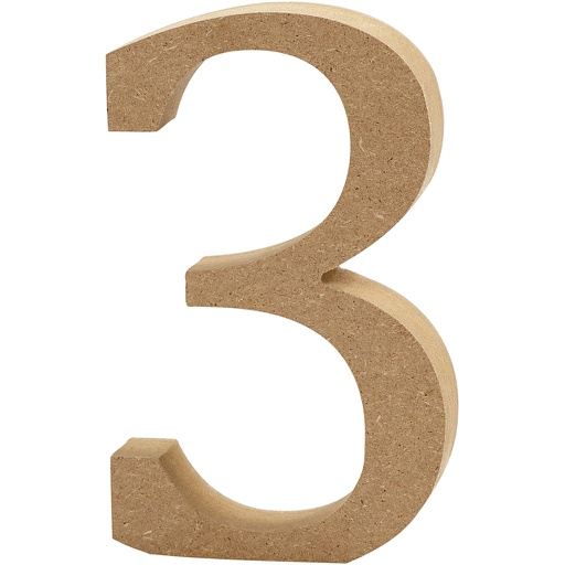 [CR56#341] Chiffre, 3, H : 13 cm, ép. 2 cm, 1 pièce